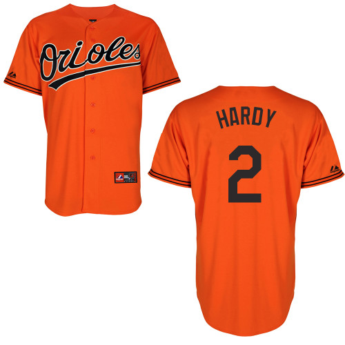 J-J Hardy #2 mlb Jersey-Baltimore Orioles Women's Authentic Alternate Orange Cool Base Baseball Jersey
